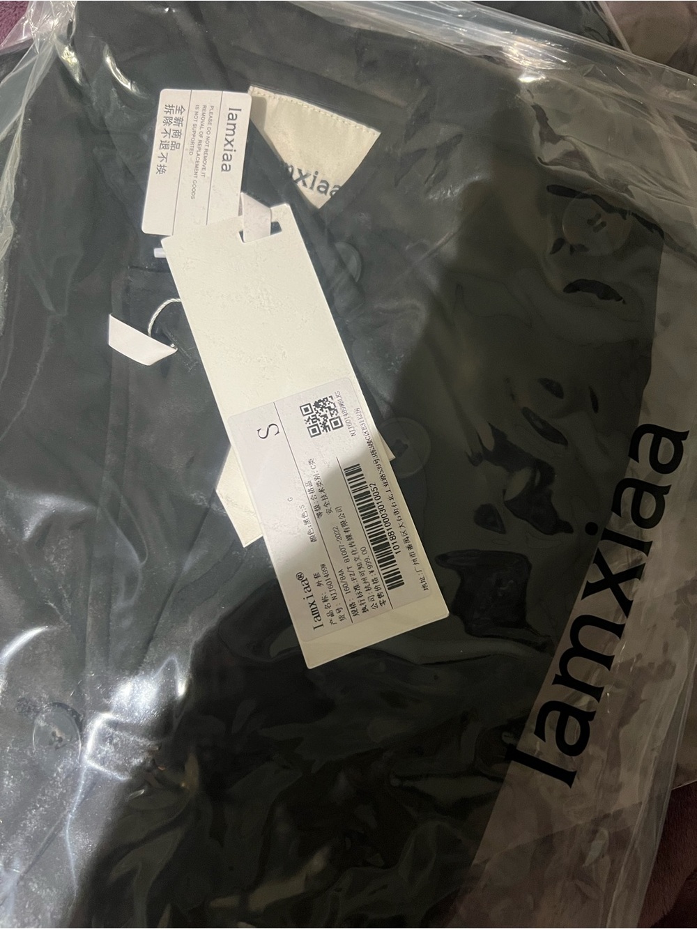 lamxiaa Black Jacket with Tags